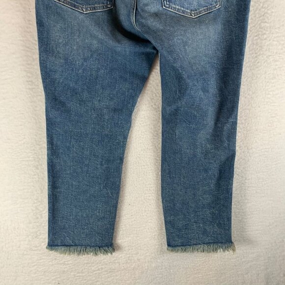 J. Crew Women's Vintage Slim Straight Raw Hem Jeans Medium Wash Size 32P 9551 - Picture 14 of 16